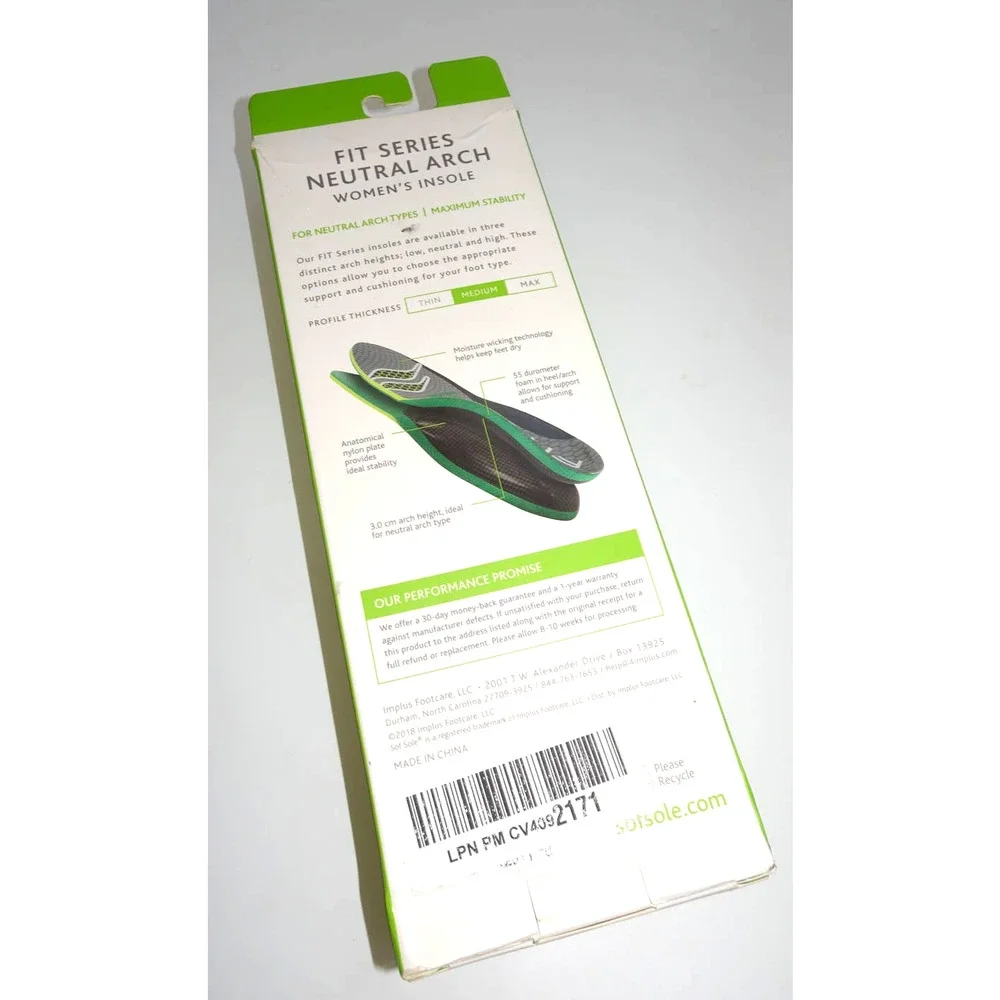 Sofsole Support FIT Series Neutral Arch Foam Shoe Inserts, Women's Size 5-6 - Picture 2 of 9